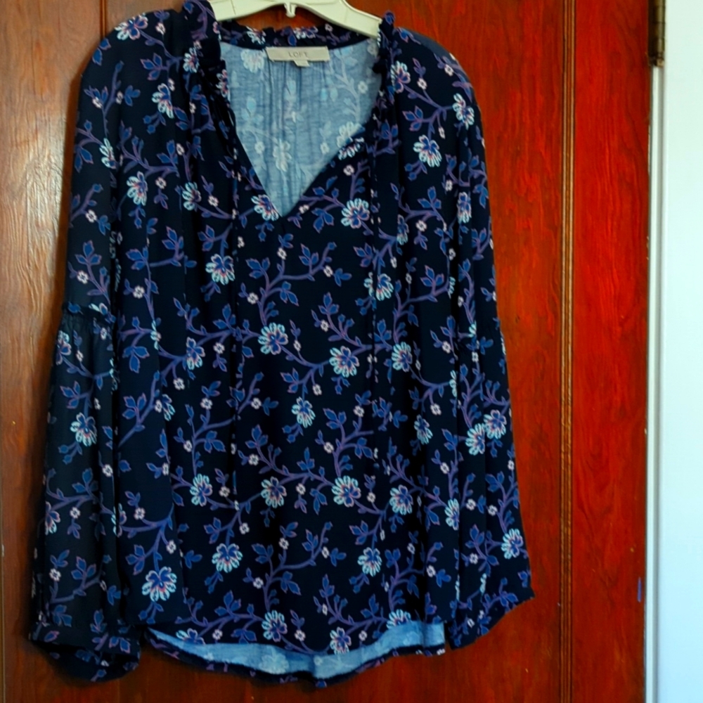 LOFT floral print blouse